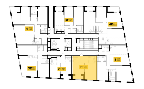 Продажа 2-комнатной квартиры 56,9 м², 28/29 этаж