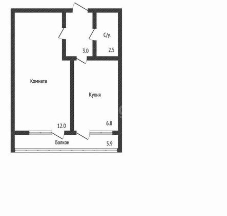 Продажа квартиры-студии 24 м², 4/18 этаж