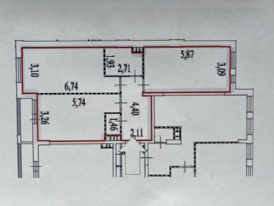 Продажа 2-комнатной квартиры 70 м², 10/15 этаж