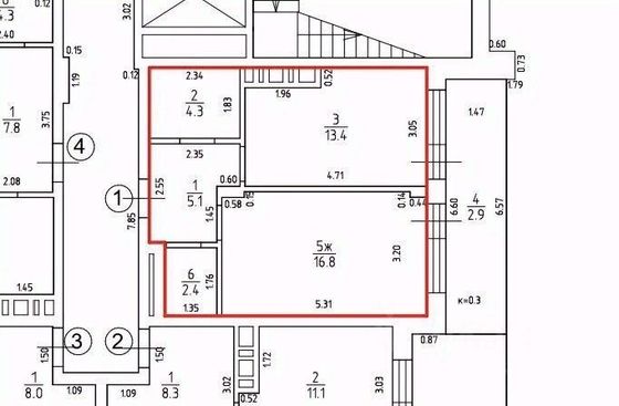 Продажа 1-комнатной квартиры 51,7 м², 1/6 этаж