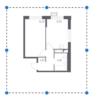 Продажа 1-комнатной квартиры 35,7 м², 14/14 этаж