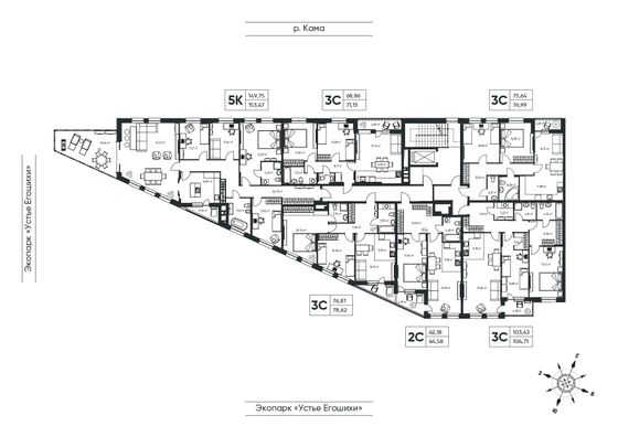 Продажа многокомнатной квартиры 153,3 м², 4/6 этаж