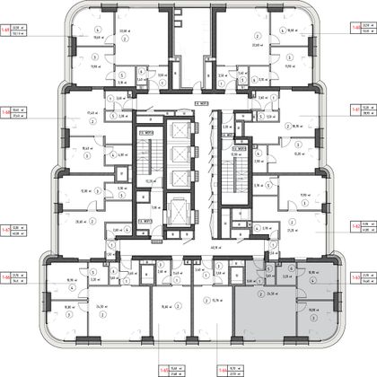 Продажа 2-комнатной квартиры 53,3 м², 8/53 этаж