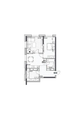 Продажа 2-комнатной квартиры 66,3 м², 2/24 этаж