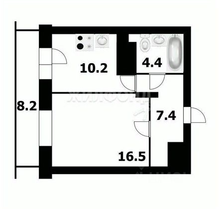 Продажа 1-комнатной квартиры 39 м², 6/25 этаж