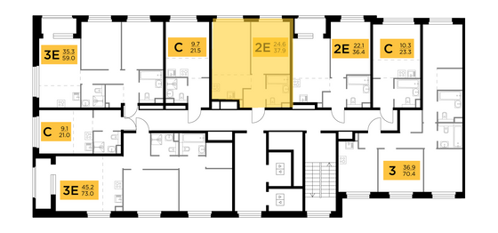 Продажа 2-комнатной квартиры 37,9 м², 9/17 этаж