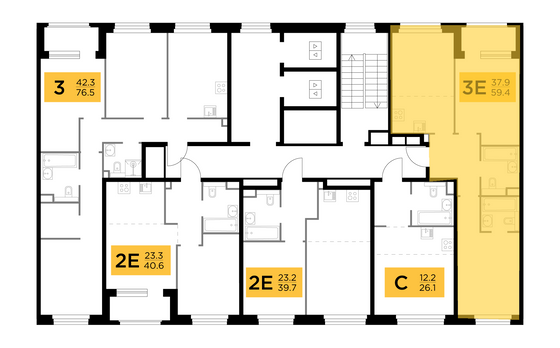 Продажа 3-комнатной квартиры 59,4 м², 21/23 этаж