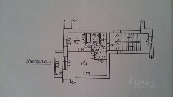 Продажа 1-комнатной квартиры 36,4 м², 5/5 этаж