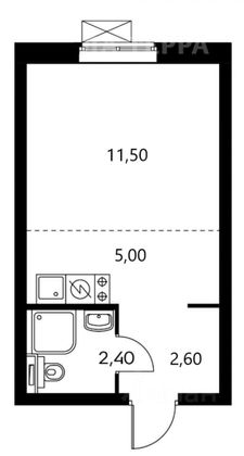 Продажа квартиры-студии 21,5 м², 26/30 этаж