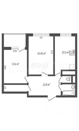 Продажа 2-комнатной квартиры 65,2 м², 12/18 этаж