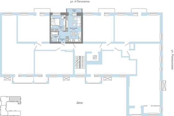 Продажа 2-комнатной квартиры 40 м², 3/6 этаж