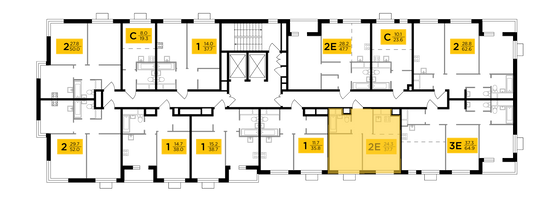 Продажа 2-комнатной квартиры 37,7 м², 3/24 этаж