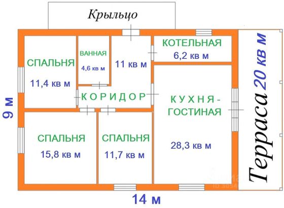 Продажа дома, 110 м², с участком 7,8 сотки