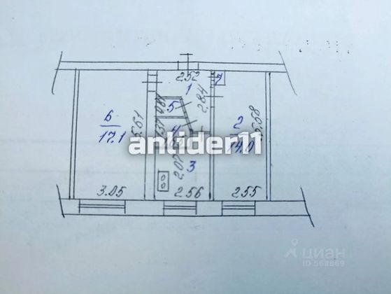 Продажа 2-комнатной квартиры 45 м², 1/5 этаж