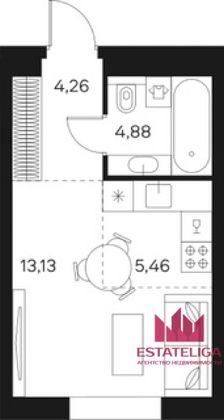 Продажа квартиры-студии 26 м², 19/20 этаж