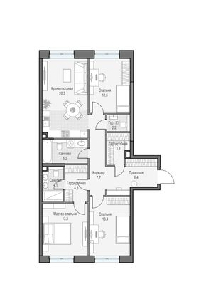 Продажа 3-комнатной квартиры 96,3 м², 3/28 этаж