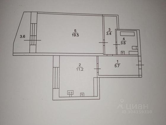 Продажа 1-комнатной квартиры 43,4 м², 10/10 этаж