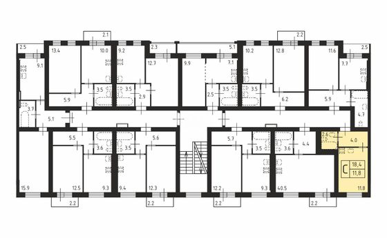 Продажа квартиры-студии 18,4 м², 2/4 этаж