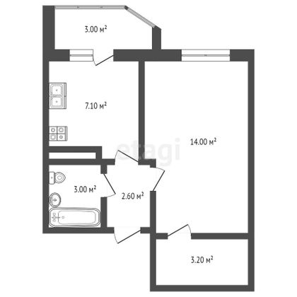 Продажа 1-комнатной квартиры 29,9 м², 2/10 этаж