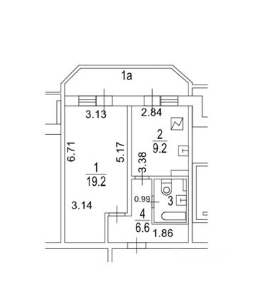 Продажа 1-комнатной квартиры 42 м², 8/20 этаж