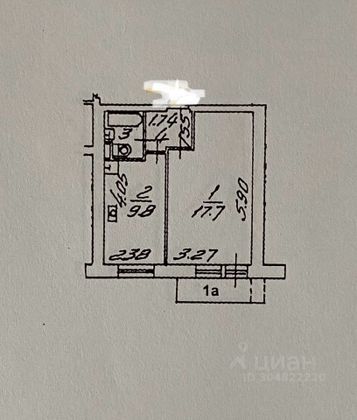 Продажа 1-комнатной квартиры 32,8 м², 10/12 этаж