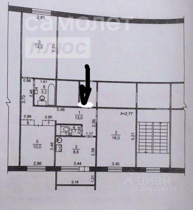 Продажа 3-комнатной квартиры 71,4 м², 5/5 этаж