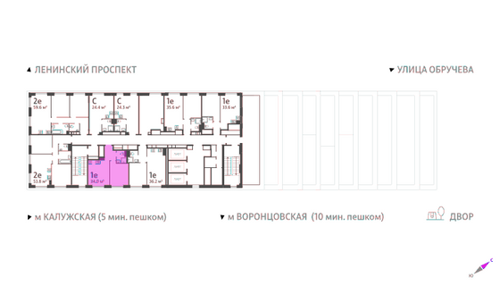 Продажа 1-комнатной квартиры 34 м², 31/58 этаж
