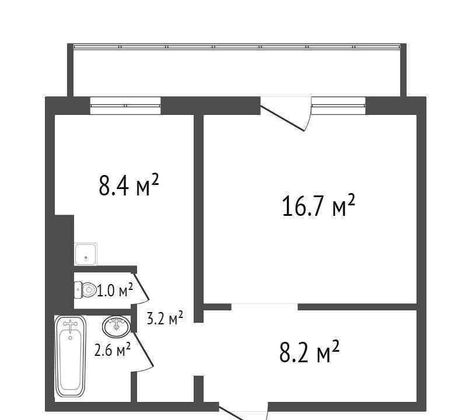Продажа 1-комнатной квартиры 42 м², 5/17 этаж