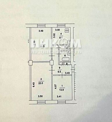 Продажа 1 комнаты, 20,5 м², 3/5 этаж