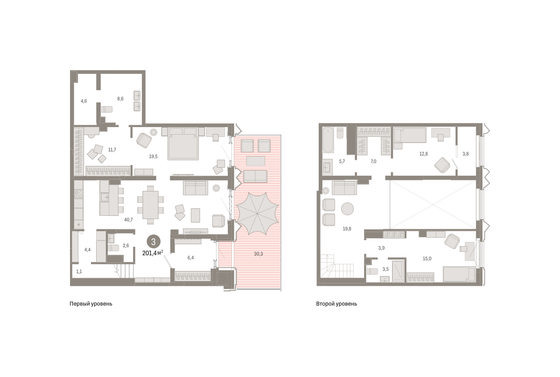 Продажа 3-комнатной квартиры 201,4 м², 1/24 этаж