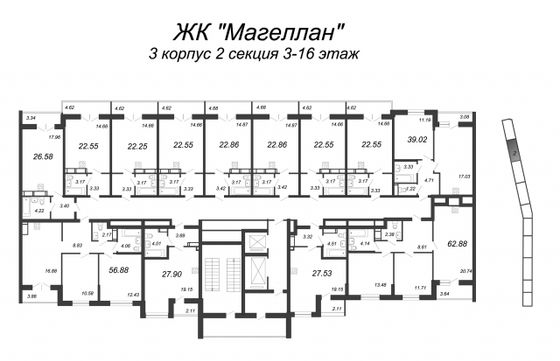 Продажа квартиры-студии 22,9 м², 11/18 этаж