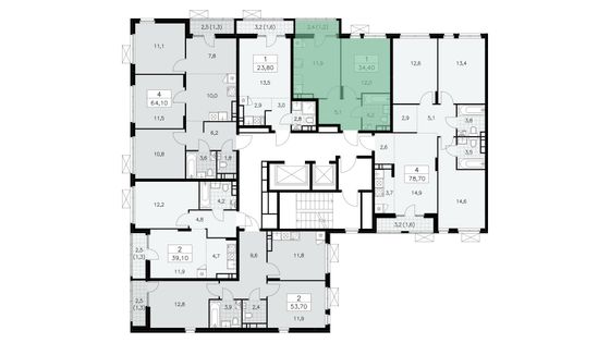 Продажа 1-комнатной квартиры 34,4 м², 10/16 этаж