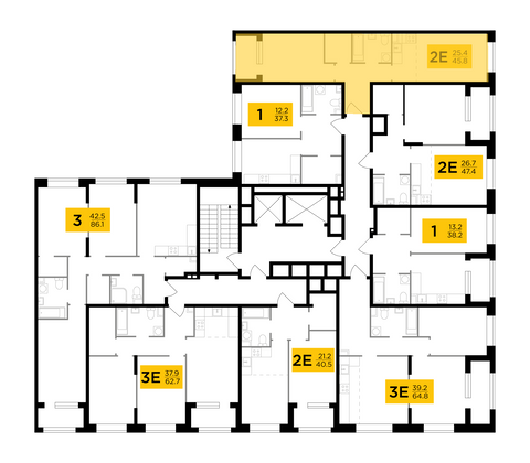 Продажа 2-комнатной квартиры 45,8 м², 12/17 этаж
