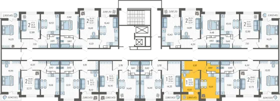 Продажа 1-комнатной квартиры 35,8 м², 18/19 этаж