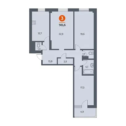 Продажа 2-комнатной квартиры 58 м², 10/18 этаж