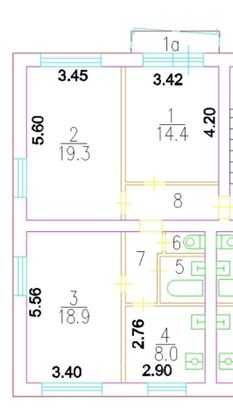 Продажа 3-комнатной квартиры 72,2 м², 4/5 этаж