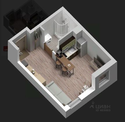 Продажа квартиры-студии 24,4 м², 2/10 этаж