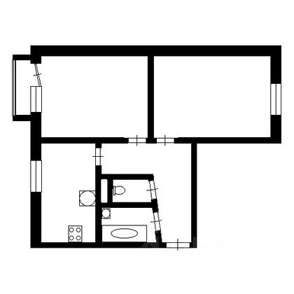 Продажа 2-комнатной квартиры 47,2 м², 1/5 этаж