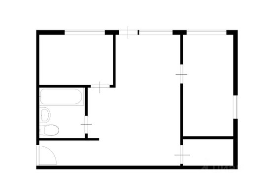 Продажа 2-комнатной квартиры 42 м², 1/5 этаж