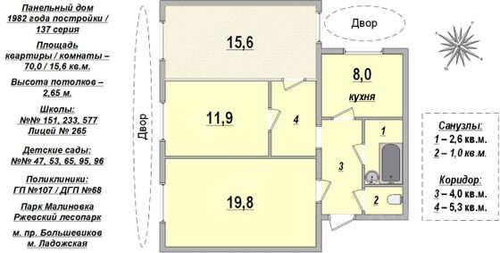 Продажа 1 комнаты, 15,6 м², 1/9 этаж