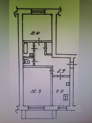 Продажа 2-комнатной квартиры 49,3 м², 3/5 этаж