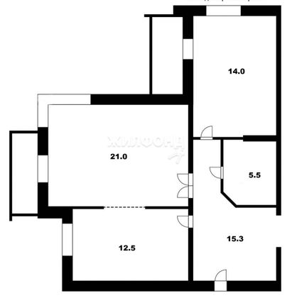 Продажа 2-комнатной квартиры 68,3 м², 2/5 этаж