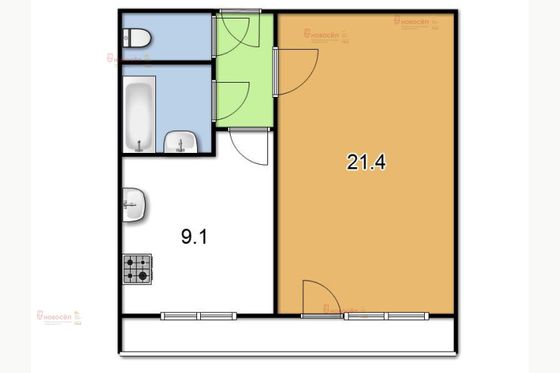 Аренда 1-комнатной квартиры 40 м², 16/18 этаж