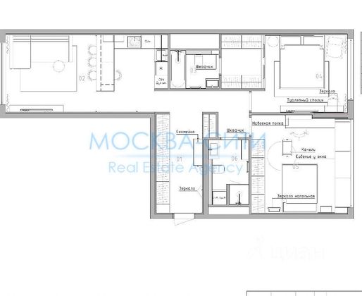 Продажа 2-комнатной квартиры 89 м², 8/51 этаж