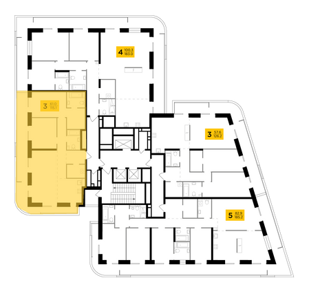 Продажа 3-комнатной квартиры 115,1 м², 13/19 этаж