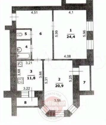 Продажа 2-комнатной квартиры 86,5 м², 14/15 этаж