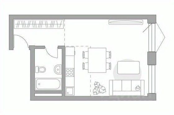 Продажа квартиры-студии 37,2 м², 6/19 этаж