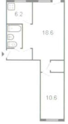Продажа 2-комнатной квартиры 43,1 м², 5/5 этаж