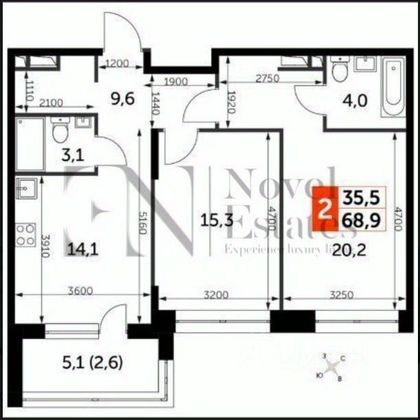 Продажа 3-комнатной квартиры 69 м², 3/8 этаж