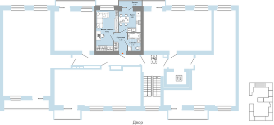 Продажа 1-комнатной квартиры 32 м², 4/8 этаж